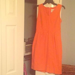 Orange Jcrew Work Dress